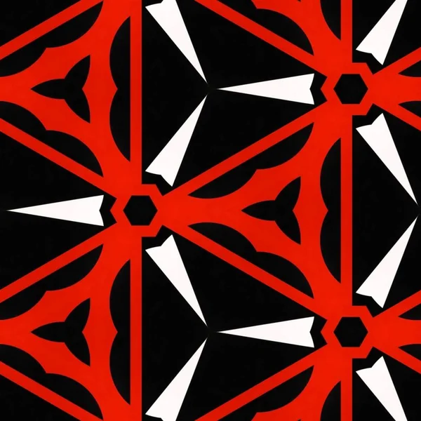 Abstract Kleurrijke Zeshoek Vierkante Geometrische Naadloze Patroon Symmetrische Caleidoscoop Mode — Stockfoto