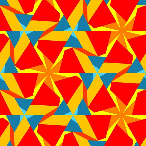 абстрактный красочный шестиугольник квадратный геометрический бесшовный узор симметричный калейдоскоп мода, дизайн 