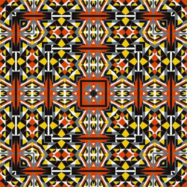 soyut renkli altıgen kare geometrik dikişsiz desen simetrik kaleydoskop moda, tasarım 