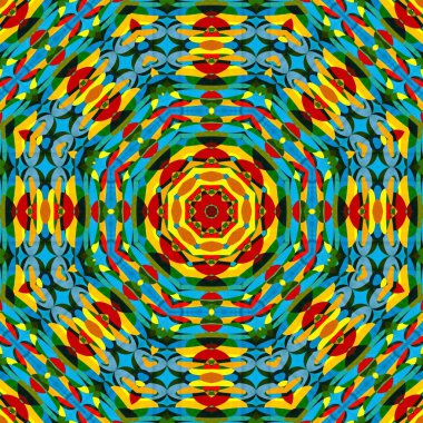 soyut renkli altıgen kare geometrik dikişsiz desen simetrik kaleydoskop moda, tasarım 