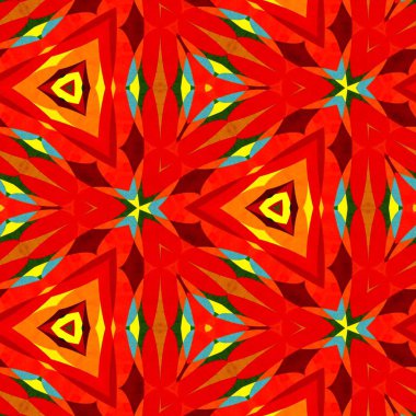 soyut renkli altıgen kare geometrik dikişsiz desen simetrik kaleydoskop moda, tasarım 