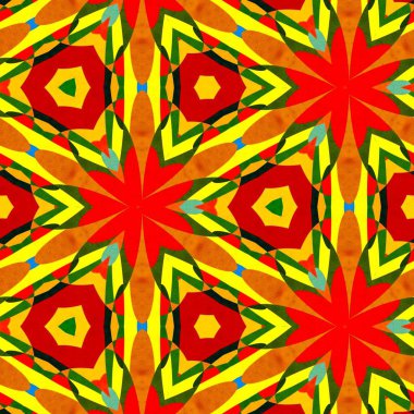 soyut renkli altıgen kare geometrik dikişsiz desen simetrik kaleydoskop moda, tasarım 