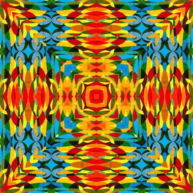 soyut renkli altıgen kare geometrik dikişsiz desen simetrik kaleydoskop moda, tasarım 