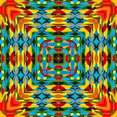 soyut renkli altıgen kare geometrik dikişsiz desen simetrik kaleydoskop moda, tasarım 