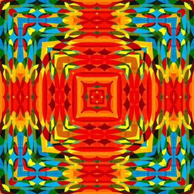 soyut renkli altıgen kare geometrik dikişsiz desen simetrik kaleydoskop moda, tasarım 