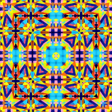 soyut renkli altıgen kare geometrik dikişsiz desen simetrik kaleydoskop moda, tasarım 
