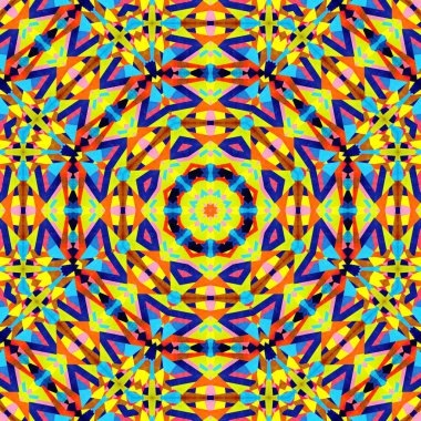 soyut renkli altıgen kare geometrik dikişsiz desen simetrik kaleydoskop moda, tasarım 