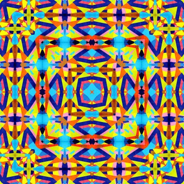 soyut renkli altıgen kare geometrik dikişsiz desen simetrik kaleydoskop moda, tasarım 