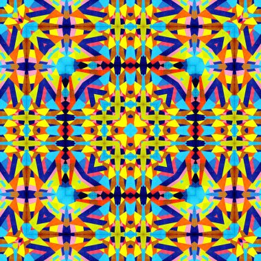 soyut renkli altıgen kare geometrik dikişsiz desen simetrik kaleydoskop moda, tasarım 
