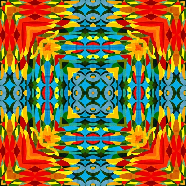 soyut renkli altıgen kare geometrik dikişsiz desen simetrik kaleydoskop moda, tasarım 