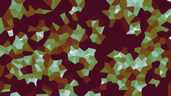 五颜六色的沃罗诺伊 矢量抽象 无缝不规则线条马赛克图案 几何平面网格 — 图库矢量图片