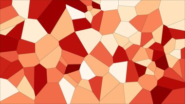 Vitray renkli voronoi, vektör eps soyut. Düzensiz hücre arka plan deseni. 2D geometrik şekiller kılavuz - Vetorial 8k Hd