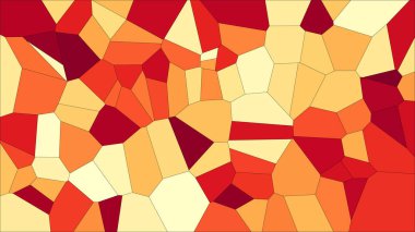 Vitray renkli voronoi, vektör eps soyut. Düzensiz hücre arka plan deseni. 2D geometrik şekiller kılavuz - Vetorial 8k Hd