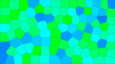 Vitray renkli voronoi, vektör eps soyut. Düzensiz hücre arka plan deseni. 2D geometrik şekiller kılavuz - Vetorial 8k Hd