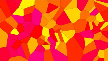Vitray renkli voronoi, vektör eps soyut. Düzensiz hücre arka plan deseni. 2D geometrik şekiller kılavuz - Vetorial 8k Hd