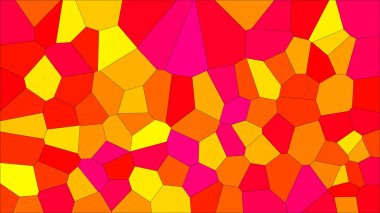Vitray renkli voronoi, vektör eps soyut. Düzensiz hücre arka plan deseni. 2D geometrik şekiller kılavuz - Vetorial 8k Hd