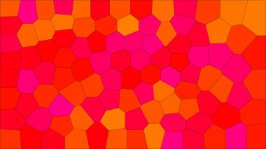 Vitray renkli voronoi, vektör eps soyut. Düzensiz hücre arka plan deseni. 2D geometrik şekiller kılavuz - Vetorial 8k Hd