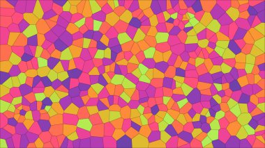 Vitray renkli voronoi, vektör eps soyut. Düzensiz hücre arka plan deseni. 2D geometrik şekiller kılavuz - Vetorial 8k Hd