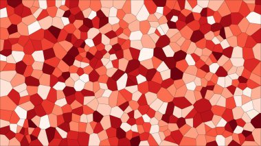 Vitray renkli voronoi, vektör eps soyut. Düzensiz hücre arka plan deseni. 2D geometrik şekiller kılavuz - Vetorial 8k Hd