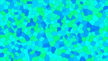 Vitray renkli voronoi, vektör eps soyut. Düzensiz hücre arka plan deseni. 2D geometrik şekiller kılavuz - Vetorial 8k Hd