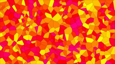 Vitray renkli voronoi, vektör eps soyut. Düzensiz hücre arka plan deseni. 2D geometrik şekiller kılavuz - Vetorial 8k Hd