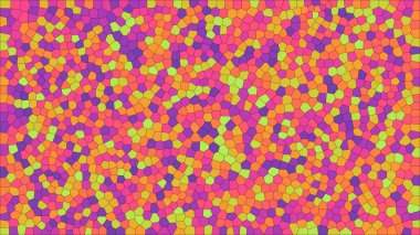 Vitray renkli voronoi, vektör eps soyut. Düzensiz hücre arka plan deseni. 2D geometrik şekiller kılavuz - Vetorial 8k Hd