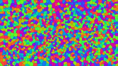 Vitray renkli voronoi, vektör eps soyut. Düzensiz hücre arka plan deseni. 2D geometrik şekiller kılavuz - Vetorial 8k Hd