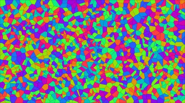 Vitray renkli voronoi, vektör eps soyut. Düzensiz hücre arka plan deseni. 2D geometrik şekiller kılavuz - Vetorial 8k Hd