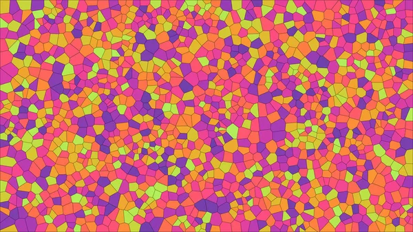 Vidro Manchado Voronoi Colorido Vetor Eps Abstrato Padrão Fundo Células — Vetor de Stock