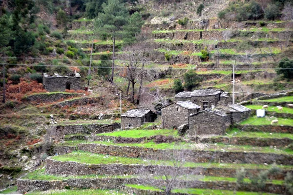 Piodao Uma Aldeia Tradicional Xisto Nas Montanhas Aldeia Remota Centro — Fotografia de Stock