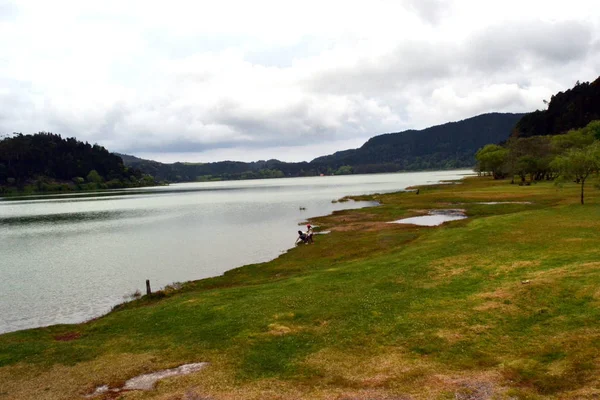 Visa Furnas Lake Sao Miguel Azorerna Portugal — Stockfoto