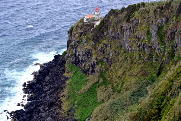 Majakka Ponta Arnel Sao Miguel Saarella Azorit — kuvapankkivalokuva