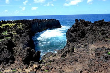 Doğal Ponta da Ferraria, Sao Miguel, havuzu Azores, Portekiz