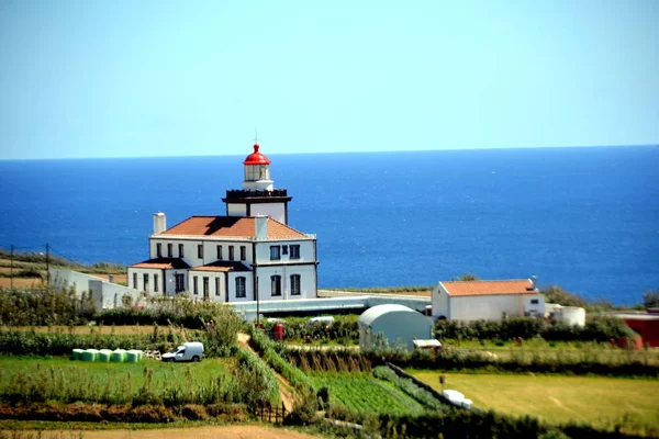 Lighthouse Ponta Ferraria Sao Miguel Azores Portugal — Stock Photo, Image