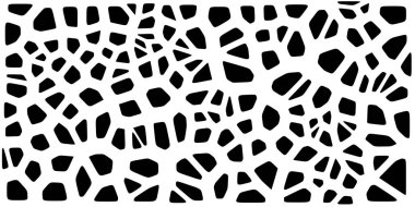 Vitray renkli voronoi fileto, vektör soyut ile. Düzensiz hücre arka plan deseni. 2D geometrik şekiller kılavuz. En boy oranı 2:1