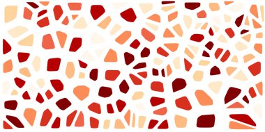 Vitray renkli voronoi fileto, vektör soyut ile. Düzensiz hücre arka plan deseni. 2D geometrik şekiller kılavuz. En boy oranı 2:1