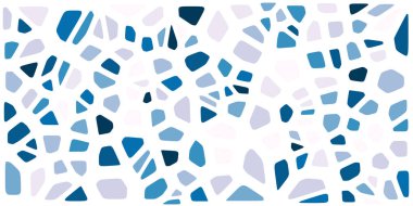 Vitray renkli voronoi fileto, vektör soyut ile. Düzensiz hücre arka plan deseni. 2D geometrik şekiller kılavuz. En boy oranı 2:1
