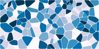 Vitray renkli voronoi fileto, vektör soyut ile. Düzensiz hücre arka plan deseni. 2D geometrik şekiller kılavuz. En boy oranı 2:1