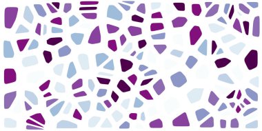 Vitray renkli voronoi fileto, vektör soyut ile. Düzensiz hücre arka plan deseni. 2D geometrik şekiller kılavuz. En boy oranı 2:1