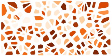 Vitray renkli voronoi fileto, vektör soyut ile. Düzensiz hücre arka plan deseni. 2D geometrik şekiller kılavuz. En boy oranı 2:1