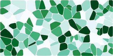 Vitray renkli voronoi fileto, vektör soyut ile. Düzensiz hücre arka plan deseni. 2D geometrik şekiller kılavuz. En boy oranı 2:1