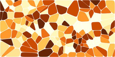 Vitray renkli voronoi fileto, vektör soyut ile. Düzensiz hücre arka plan deseni. 2D geometrik şekiller kılavuz. En boy oranı 2:1