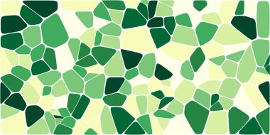 Vitray renkli voronoi fileto, vektör soyut ile. Düzensiz hücre arka plan deseni. 2D geometrik şekiller kılavuz. En boy oranı 2:1