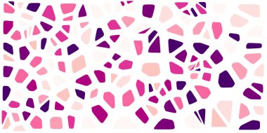 Vitray renkli voronoi fileto, vektör soyut ile. Düzensiz hücre arka plan deseni. 2D geometrik şekiller kılavuz. En boy oranı 2:1