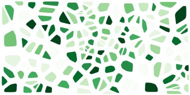 Vitray renkli voronoi fileto, vektör soyut ile. Düzensiz hücre arka plan deseni. 2D geometrik şekiller kılavuz. En boy oranı 2:1