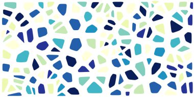 Vitray renkli voronoi fileto, vektör soyut ile. Düzensiz hücre arka plan deseni. 2D geometrik şekiller kılavuz. En boy oranı 2:1