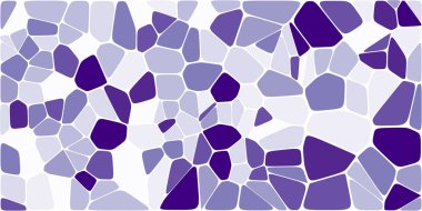 Vitray renkli voronoi fileto, vektör soyut ile. Düzensiz hücre arka plan deseni. 2D geometrik şekiller kılavuz. En boy oranı 2:1