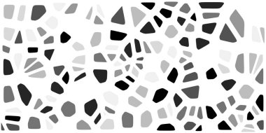 Vitray renkli voronoi fileto, vektör soyut ile. Düzensiz hücre arka plan deseni. 2D geometrik şekiller kılavuz. En boy oranı 2:1