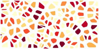 Vitray renkli voronoi fileto, vektör soyut ile. Düzensiz hücre arka plan deseni. 2D geometrik şekiller kılavuz. En boy oranı 2:1