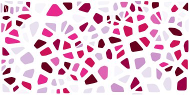 Vitray renkli voronoi fileto, vektör soyut ile. Düzensiz hücre arka plan deseni. 2D geometrik şekiller kılavuz. En boy oranı 2:1